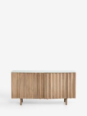 Mid Natural Santa Fe Mango Wood Large Sideboard - Image 9 of 13