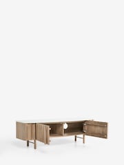 Mid Natural Santa Fe Mango Wood TV Unit - Image 10 of 13