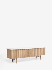Mid Natural Santa Fe Mango Wood TV Unit - Image 11 of 13