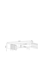 Mid Natural Santa Fe Mango Wood TV Unit - Image 6 of 6