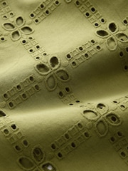 Green Broderie Square Wide Leg Trousers - Image 8 of 10