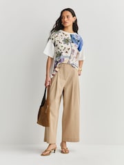 Weekend MaxMara White Pampas Stretch Cotton Jersey T-Shirt - Image 2 of 10