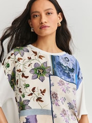 Weekend MaxMara White Pampas Stretch Cotton Jersey T-Shirt - Image 5 of 10