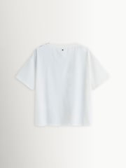 Weekend MaxMara White Pampas Stretch Cotton Jersey T-Shirt - Image 8 of 10