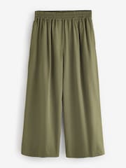 Weekend MaxMara Green Golfo Loose Fit Elasticated Trousers - Image 7 of 12