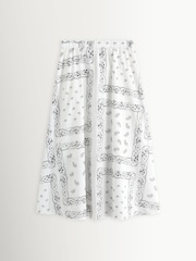 Weekend MaxMara White Caravan Bandana Embroidered Midi Skirt - Image 2 of 5