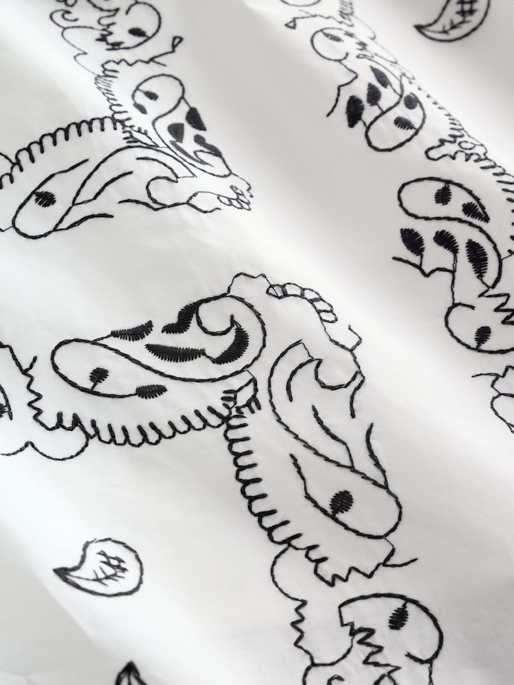 Weekend MaxMara White Caravan Bandana Embroidered Midi Skirt - Image 5 of 5