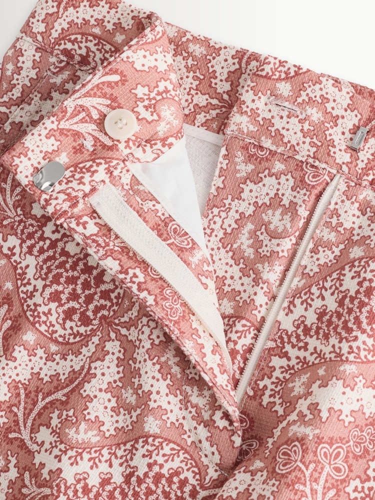 Weekend MaxMara Pink Onde Paisley Flared Trousers - Image 12 of 12