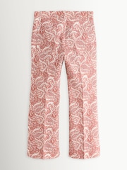 Weekend MaxMara Pink Onde Paisley Flared Trousers - Image 2 of 6