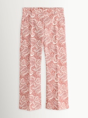 Weekend MaxMara Pink Onde Paisley Flared Trousers - Image 7 of 12