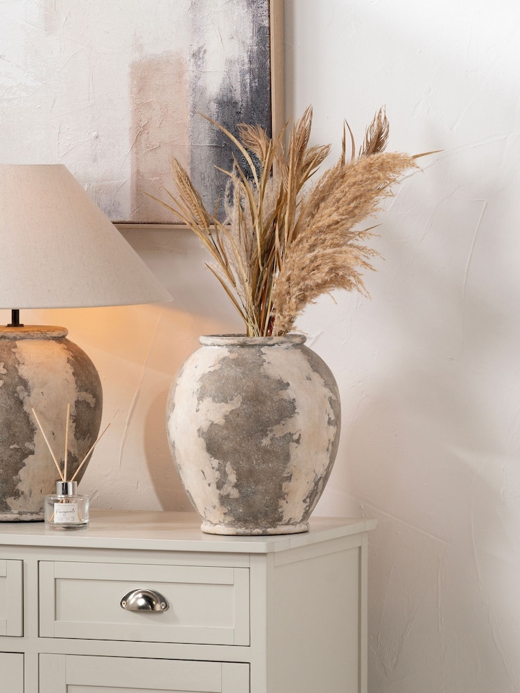 Pacific Lifestyle Beige Stoneware Urn Vase - Image 1 of 3