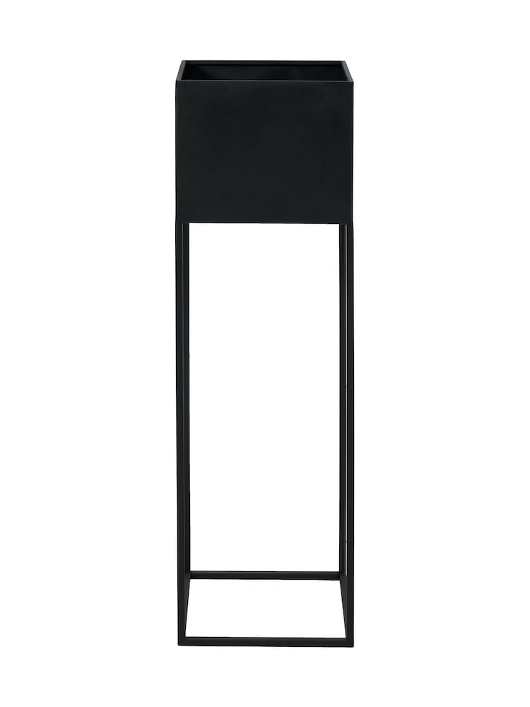 Pacific Lifestyle Black Metal Planter - Image 2 of 5