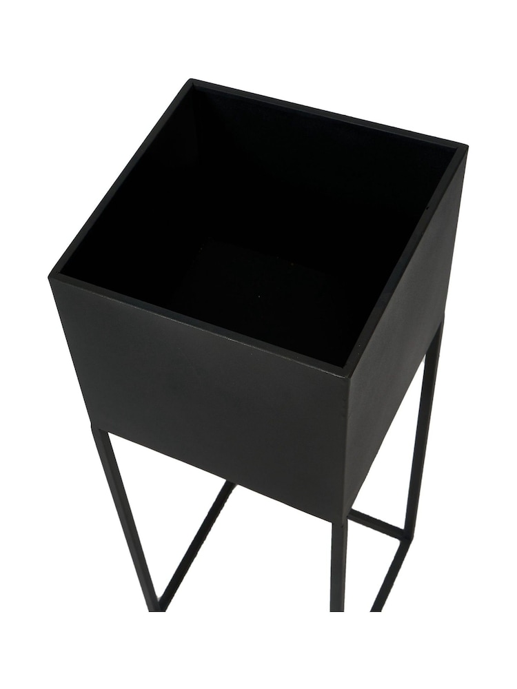 Pacific Lifestyle Black Metal Planter - Image 5 of 5