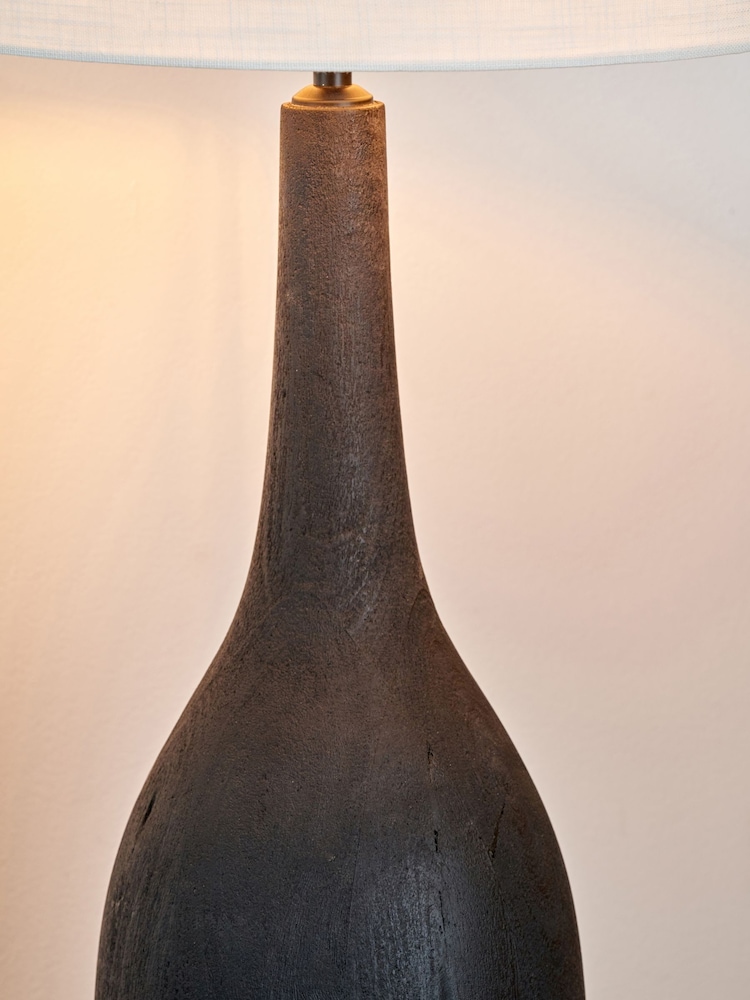 Pacific Black Corella Mango Wood Curved Table - Image 2 of 5