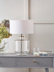 Pacific Clear Josie Glass and Metal Table - Image 1 of 6