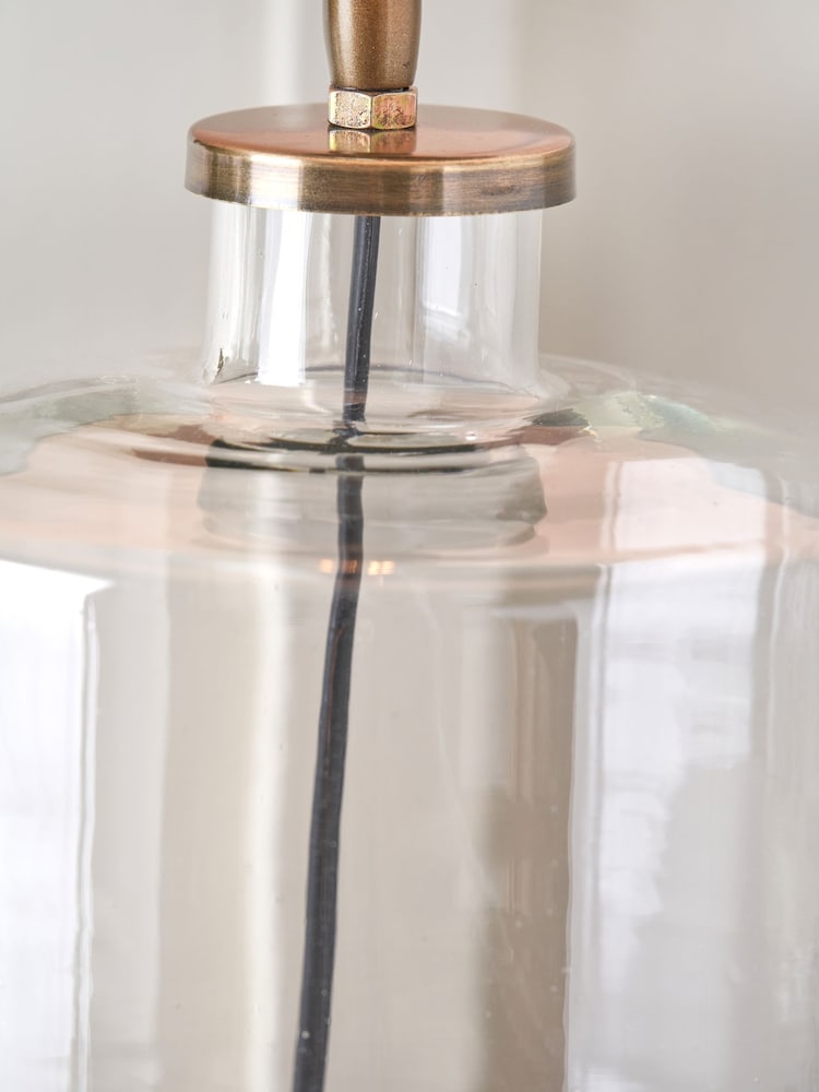 Pacific Clear Josie Glass and Metal Table - Image 2 of 6