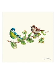 Laura Ashley Blue Sparrow & Blue Tit Bird 53 x 53 cm Wood Frame - Image 4 of 4