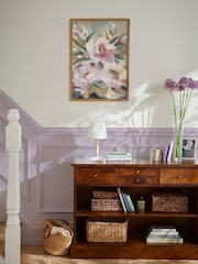 Laura Ashley Pink Abstract Floral 73 x 103 cm Wood Large Frame - Image 1 of 4