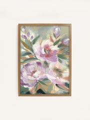Laura Ashley Pink Abstract Floral 73 x 103 cm Wood Large Frame - Image 2 of 4