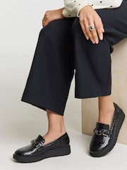 JD Williams Bajo Wedge Loafers With Chain Trim - Imagen 1 de 1