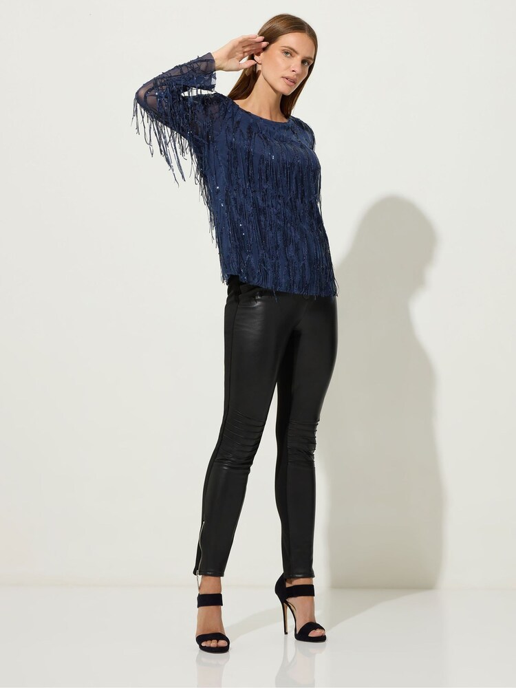 Star by Julien MacDonald Blue Sequin Top - Image 2 of 5