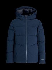 JACK & JONES JUNIOR Blue Hooded Puffer Jacket - Image 6 of 6