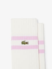 Lacoste White Ribbed Cotton Socks - Image 2 of 2