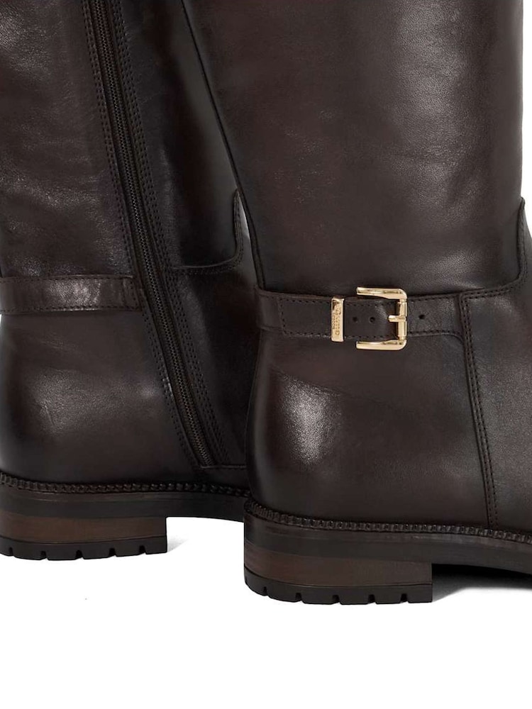 Dune London Brown Tabbey Cleated Chelsea Knee Boots - Image 6 of 6 Dune London Brown Tabbey Cleated Chelsea Knee Boots - Image 6 of 6