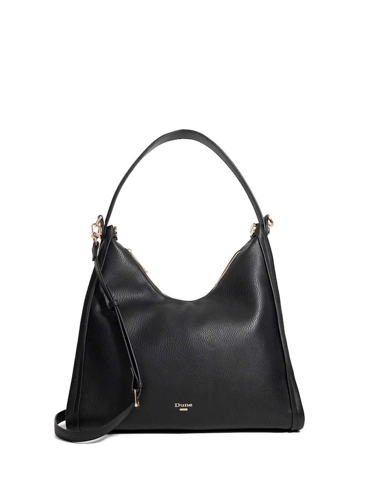 Dune London Black Declared Large Slouch Shoulder Bag - Image 1 of 5