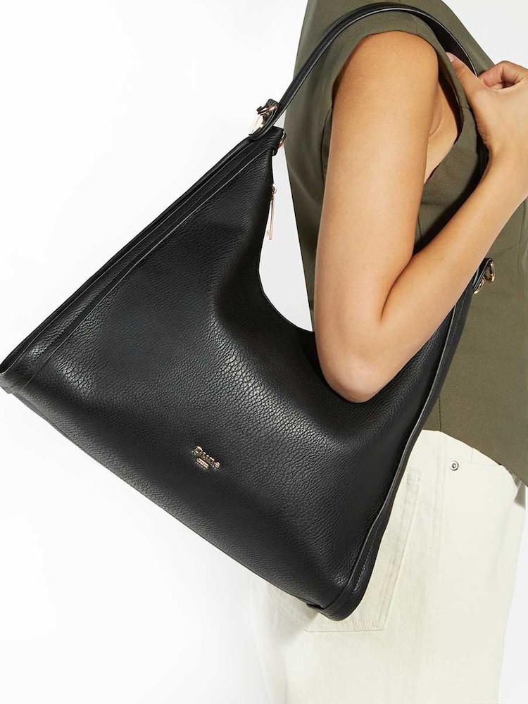 Dune London Black Declared Large Slouch Shoulder Bag - Image 5 of 5