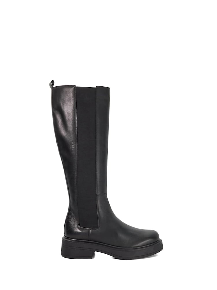 Dune London Black Temmings Chunky Chelsea High Leg Boots - Image 2 of 6 Dune London Black Temmings Chunky Chelsea High Leg Boots - Image 2 of 6