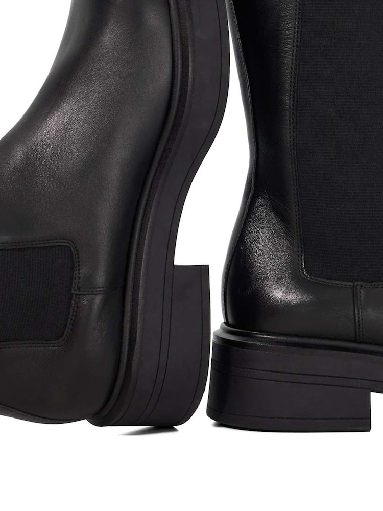Dune London Black Temmings Chunky Chelsea High Leg Boots - Image 6 of 6 Dune London Black Temmings Chunky Chelsea High Leg Boots - Image 6 of 6