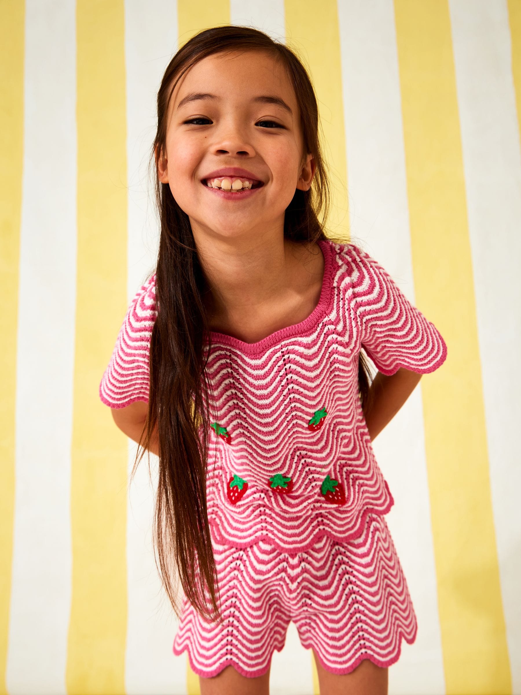 Pirkti Rožinė - JoJo Maman Bébé Chevron Crochet Top & Short Set iš