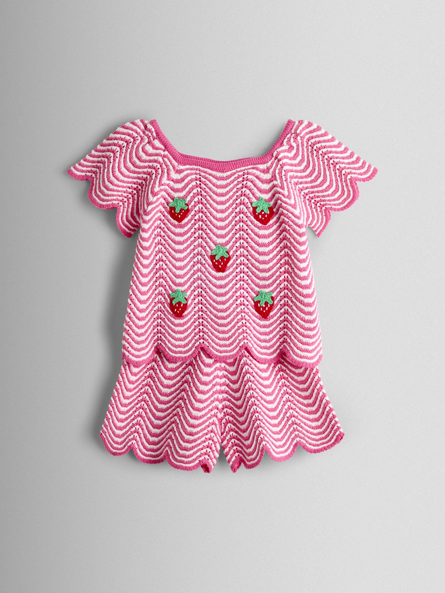 Pirkti Rožinė - JoJo Maman Bébé Chevron Crochet Top & Short Set iš