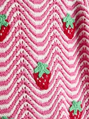 ורוד - JoJo Maman Bébé Chevron Crochet Top & Short Set - תמונה 6 מתוך 6