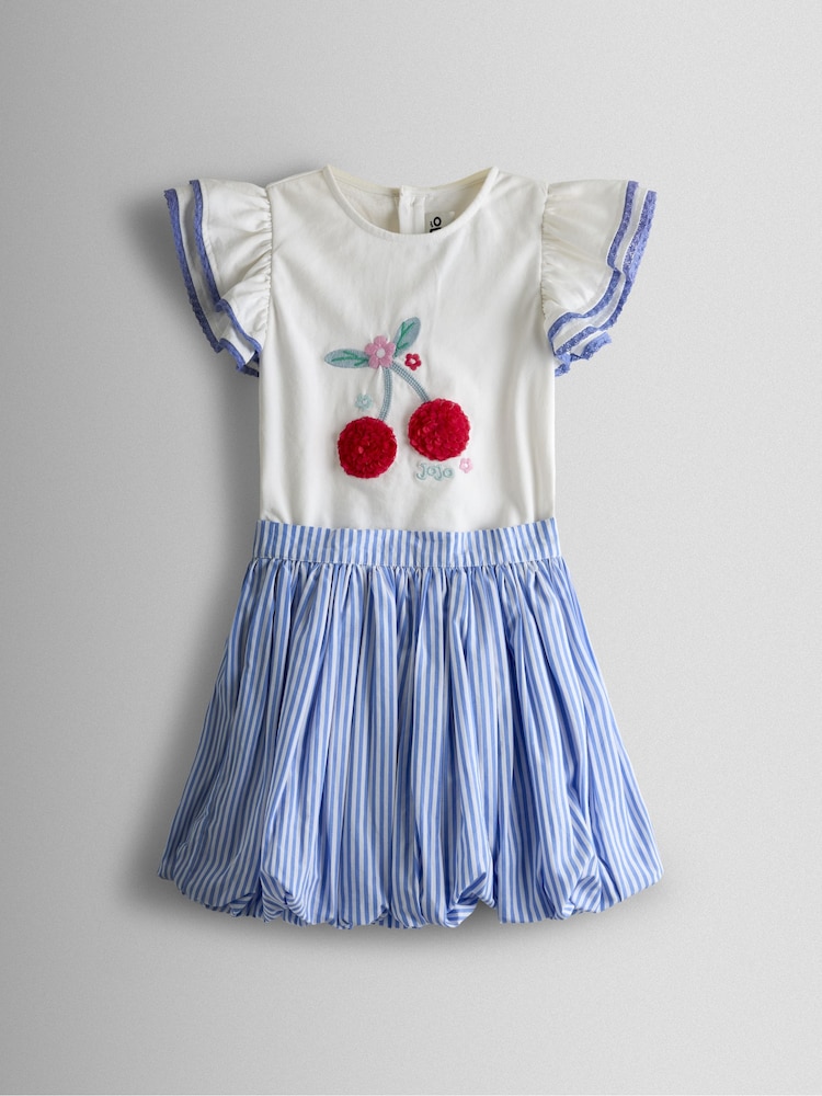 Jojo Maman Bébé Blue Top and Skirt Set - Image 1 of 6
