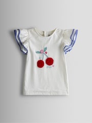 Jojo Maman Bébé Blue Top and Skirt Set - Image 2 of 6