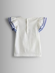 Jojo Maman Bébé Blue Top and Skirt Set - Image 3 of 6