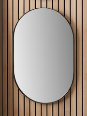 Pacific Black Metal Slim Frame Oval Wall - Image 1 of 6