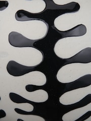 Pacific Black Elkorn Ceramic Coral Design Lidded Ginger Jar - Image 5 of 6