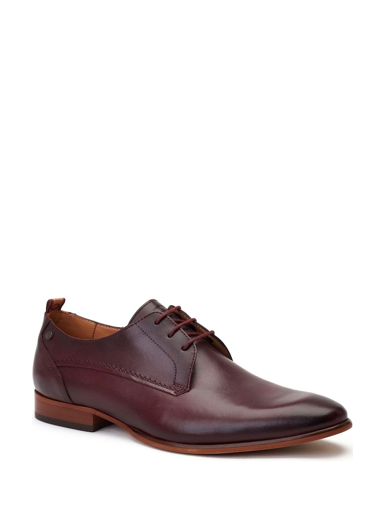 Base London Red Gambino Lace Up Derby Shoes - Image 2 of 5 Base London Red Gambino Lace Up Derby Shoes - Image 2 of 5