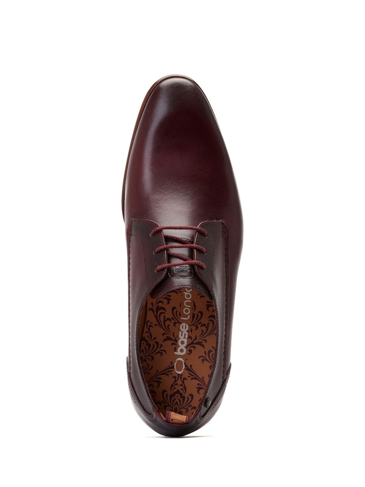 Base London Red Gambino Lace Up Derby Shoes - Image 5 of 5 Base London Red Gambino Lace Up Derby Shoes - Image 5 of 5
