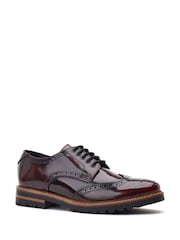 Base London Red Gibbs Hi Shine Shoes - Image 2 of 4