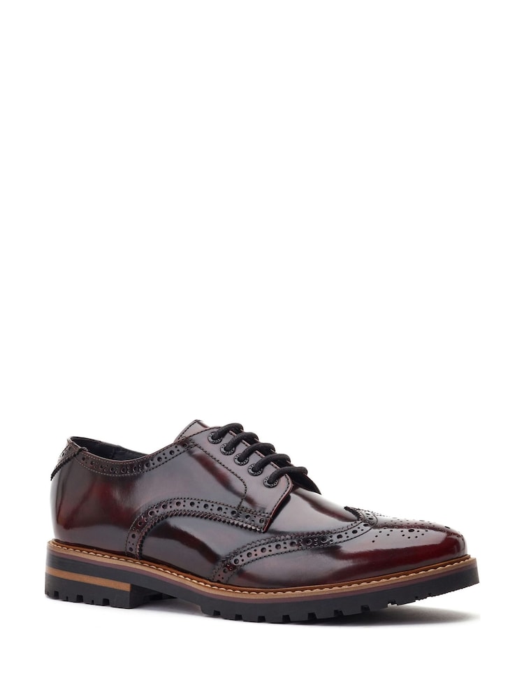 Base London Red Gibbs Hi Shine Shoes - Image 2 of 4 Base London Red Gibbs Hi Shine Shoes - Image 2 of 4