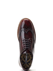 Base London Red Gibbs Hi Shine Shoes - Image 4 of 4