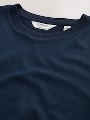 Navy N.Premium Smart Contrast Cuff Regular Fit T-Shirt - Image 6 of 7
