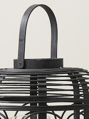 Pacific Black Wooden And Glass Lantern Candle Holder - Image 5 of 6