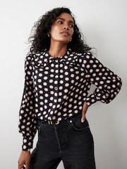 Mint Velvet Blue Geometric Print Blouse - Image 1 of 8