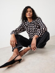 Mint Velvet Blue Geometric Print Blouse - Image 2 of 8
