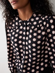 Mint Velvet Blue Geometric Print Blouse - Image 3 of 8